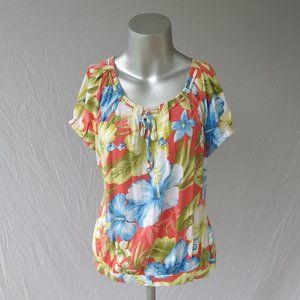 Caribbean Joe Floral Top